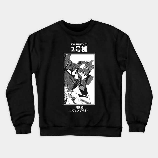 Eva Unit - 02 Neon Genesis Evangelion Crewneck Sweatshirt by KMSbyZet